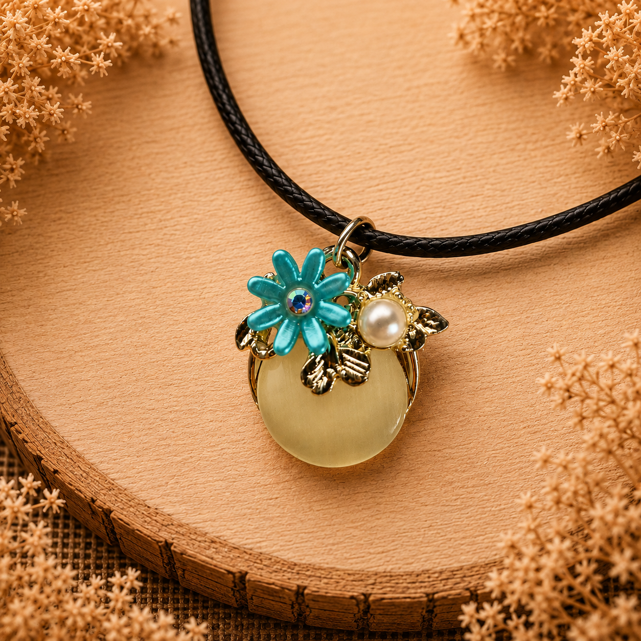 Collier en polyester « Coquillage »