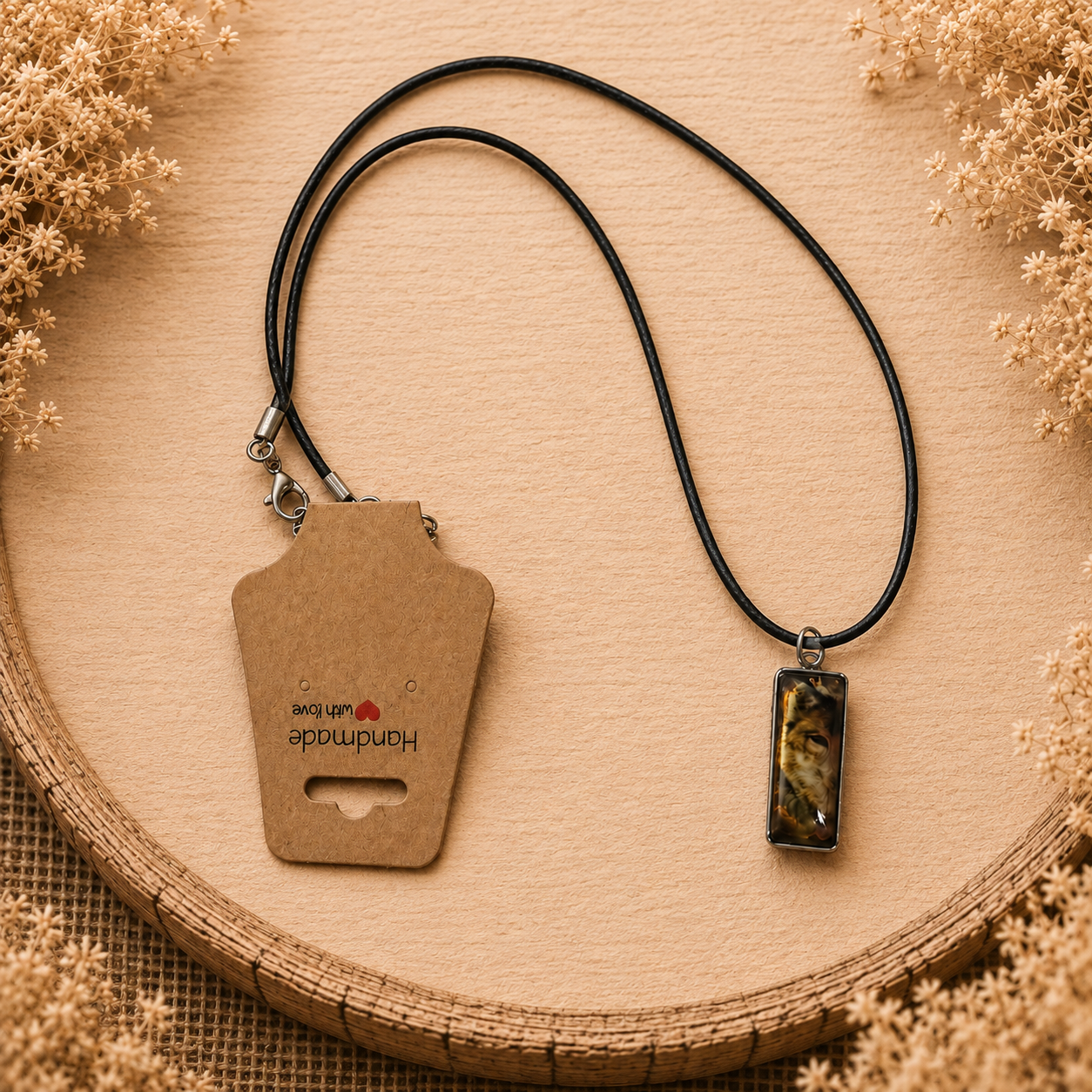 Polyester necklace ‘Dreamcatcher Wolf’