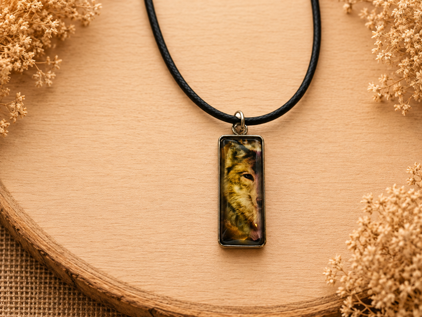 Polyester necklace ‘Dreamcatcher Wolf’