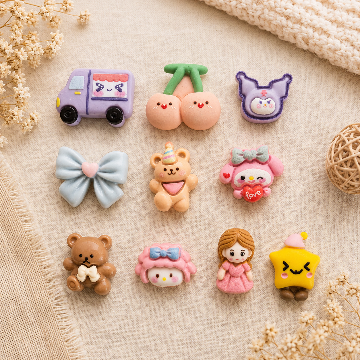Breloques Slime - Assortiment de 10 pièces