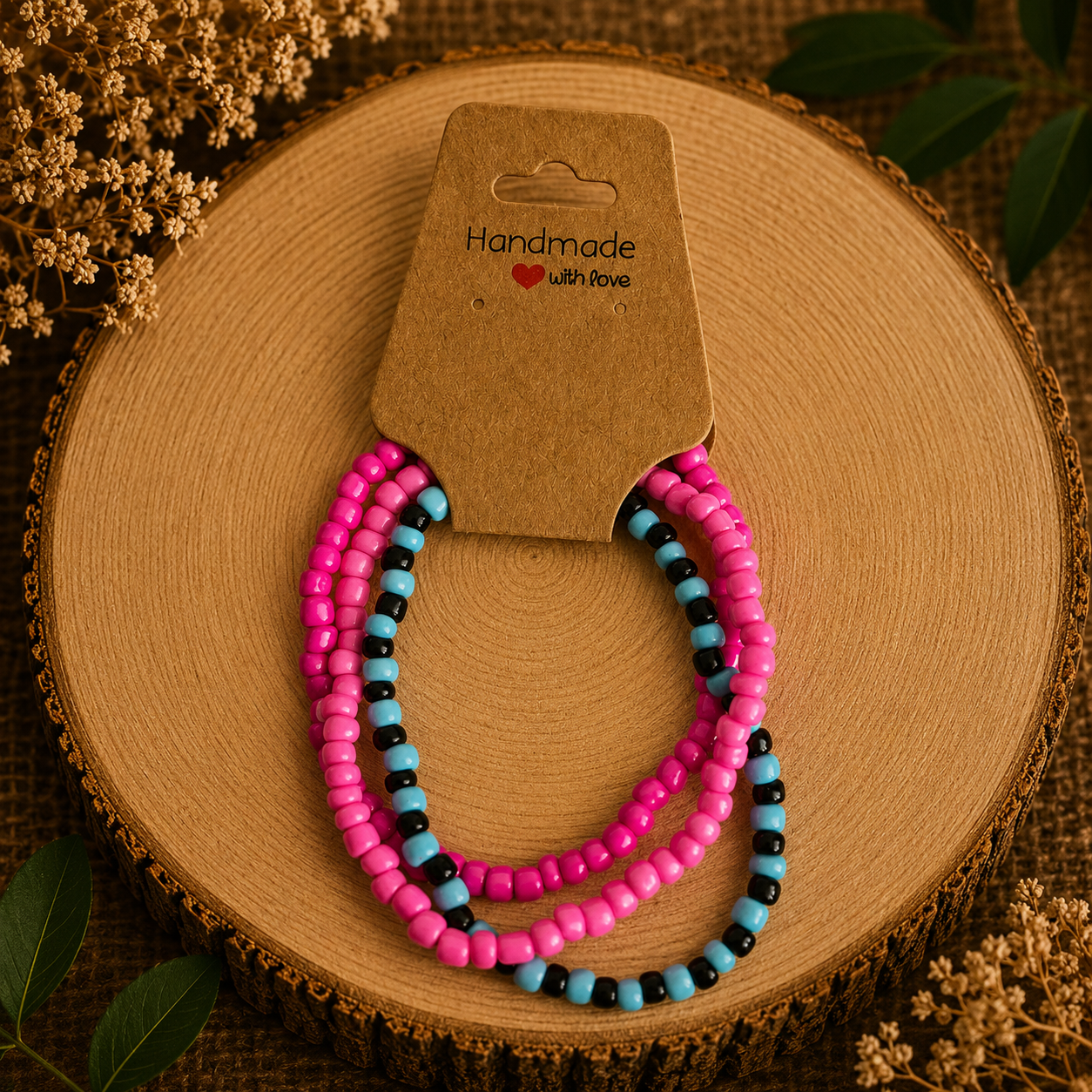Glasperlenarmbänder - "Klein/3er-Set" Gr. 16