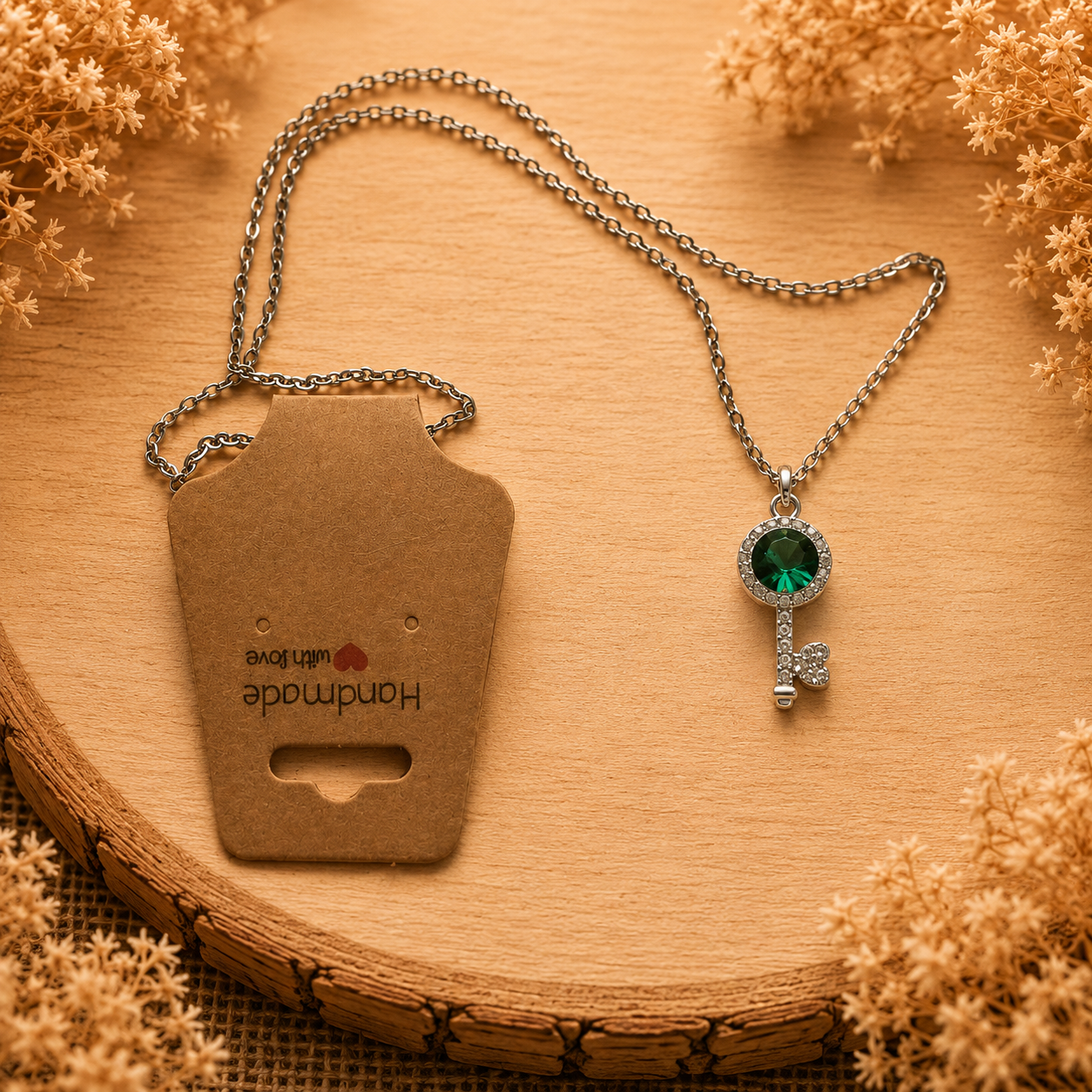 Stainless steel necklace ‘Key’
