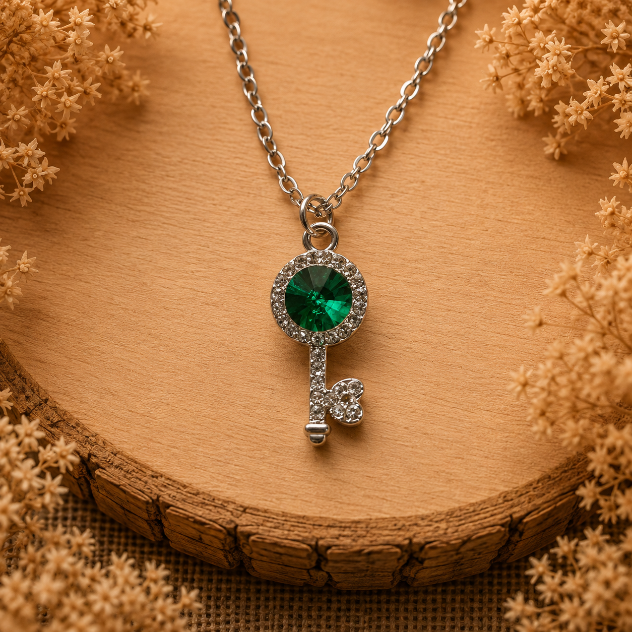 Stainless steel necklace ‘Key’